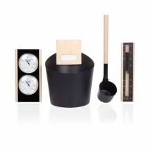 Saunaispa | Набор для сауны SPATONI SP-102 (Ведро, ковш, часы, термогигрометр)