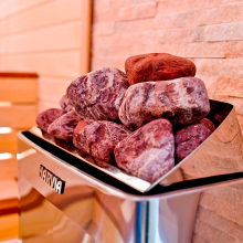 Saunaispa | Камни для бани и сауны Малиновый кварцит Talkkivi Premium 20 кг, шлифованные, для дровяной печи