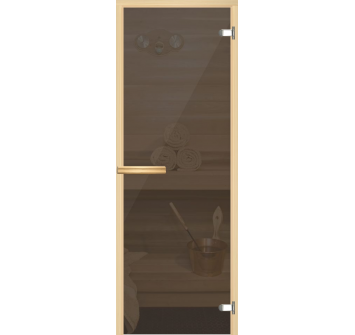 Saunaispa | Двери для сауны Акма Aspen M 690*1890 (осина, серое) 