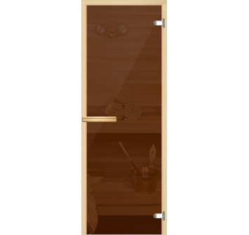 Saunaispa | Двери для сауны Акма Aspen M 690*1890 (осина, бронза) 