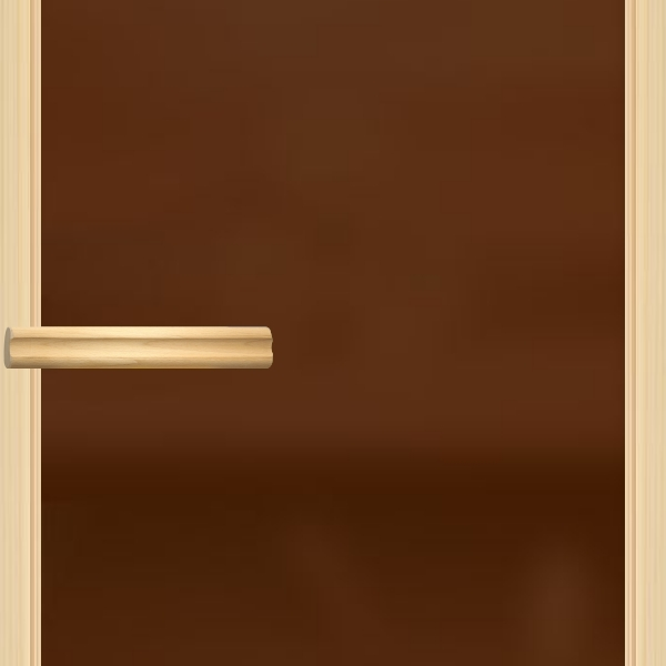 Saunaispa | Двери для сауны Акма Aspen M 690*1890 осина, бронза матовая 