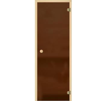 Saunaispa | Двери для сауны Акма Light 690*1890 (сосна, матовая бронза) 