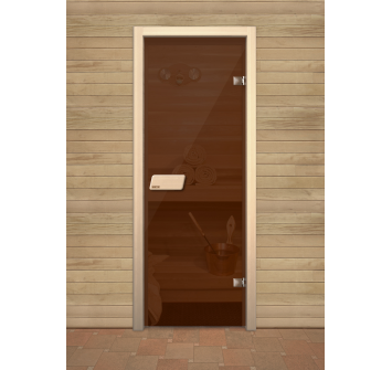 Saunaispa | Дверь для сауны Narvia 690*1890 (сосна, бронза) 