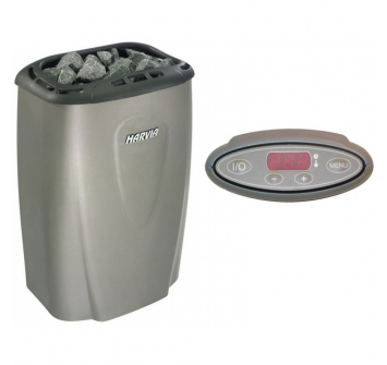 Saunaispa | Электрическая печь Harvia Moderna E/1-3phase HVE800400PL V80E Platinum с выносным пультом в комплекте 