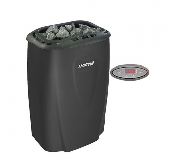 Saunaispa | Электрическая печь Harvia Moderna E/1-3phase HVE450400M V45E Black с выносным пультом в комплекте 