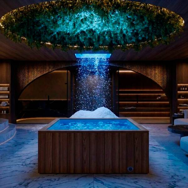 Saunaispa | СПА-купель Spatoni PL Quatro Water Blue с чиллером 