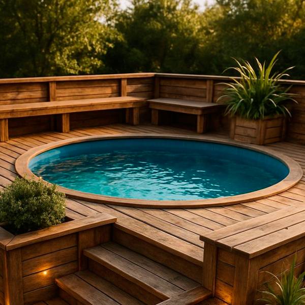 Saunaispa | СПА-купель Spatoni PL Round Water Blue с чиллером 
