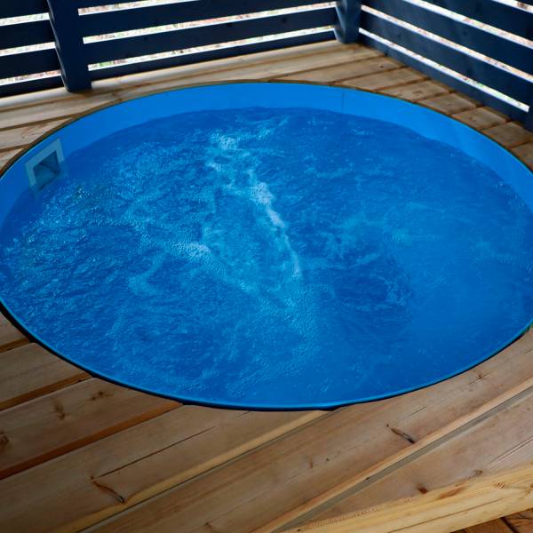 Saunaispa | СПА-купель Spatoni PL Round Water Blue с чиллером 