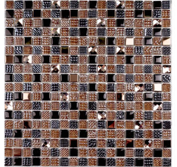 Saunaispa | Мозаика стеклянная Sauna&Spa Crystal brown 
