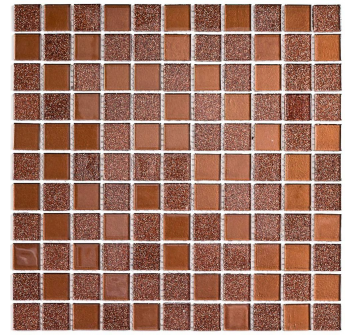 Saunaispa | Мозаика стеклянная Sauna&Spa Shine Brown 