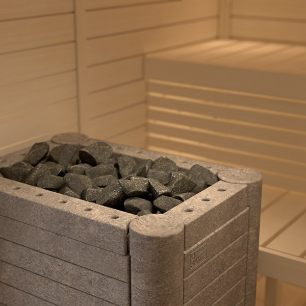 Saunaispa | Электрическая печь SAWO Nimbus Combi 9 кВт без пульта, с парогенератором, облицовка талькохлорит