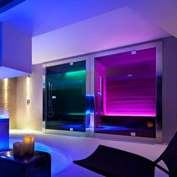 Saunaispa | LED-подсветка для бани и сауны SPALIGHT 12V RGB5 5m, смена цветов 